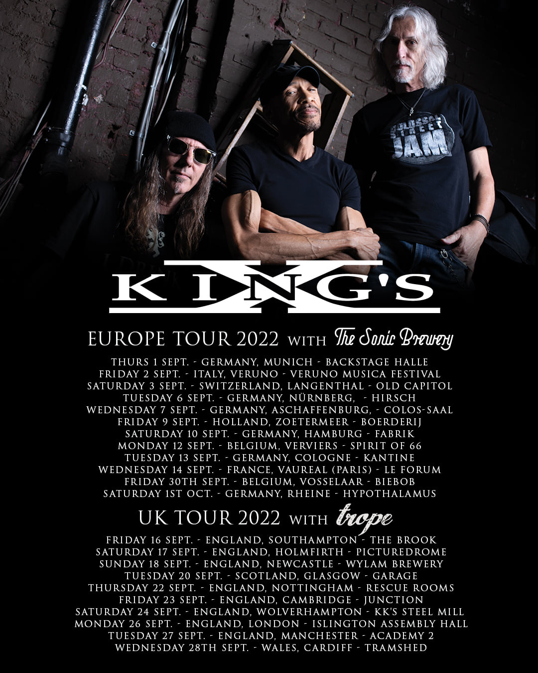 King's X Tour Dates